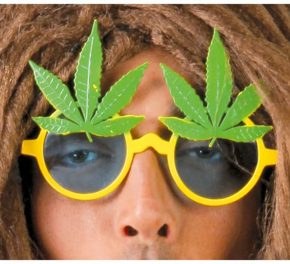 Gafas de Rastafari con hojas de Marihuana