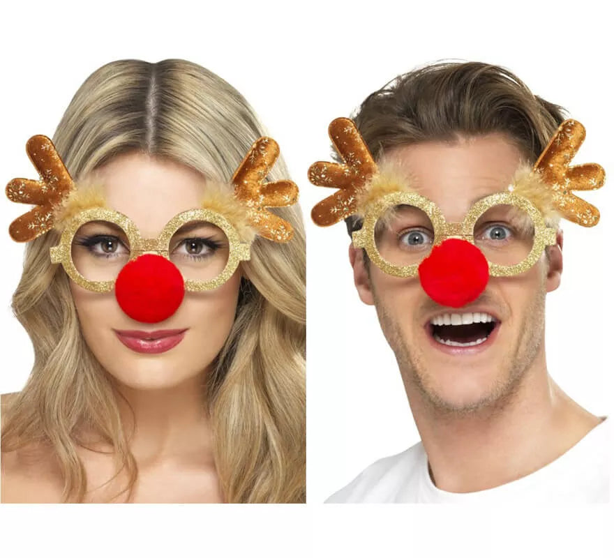 Gafas de Rodolfo el Reno para Navidad