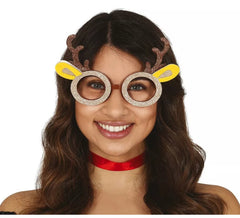 Funny Christmas Reindeer Glasses