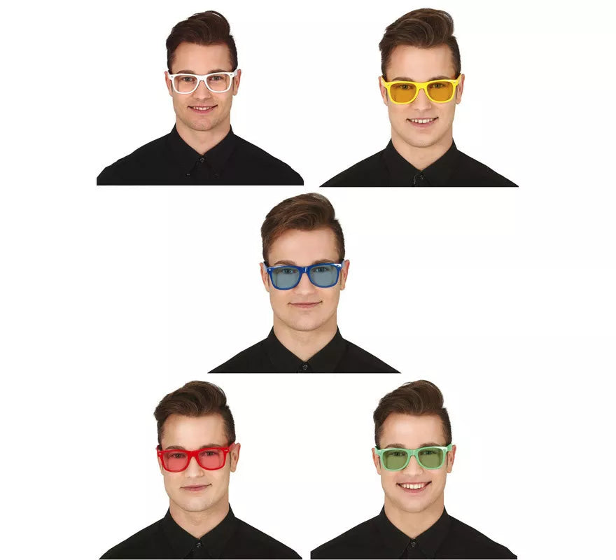 Gafas en varios colores con Cristales Transparentes