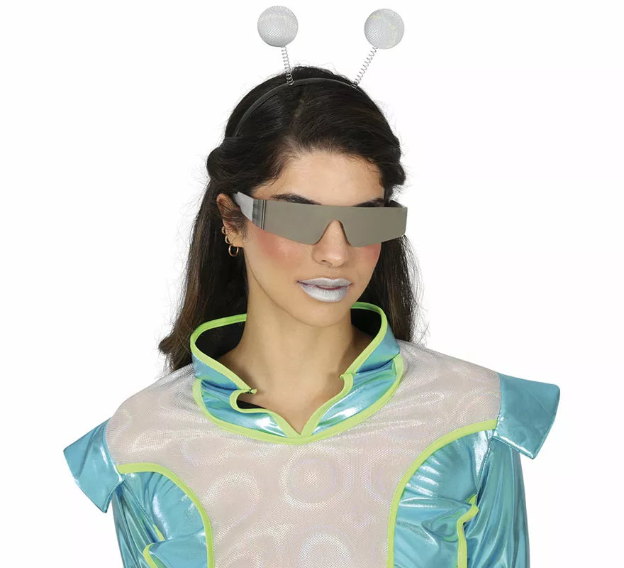 Gafas Espejo del futuro gris adulto