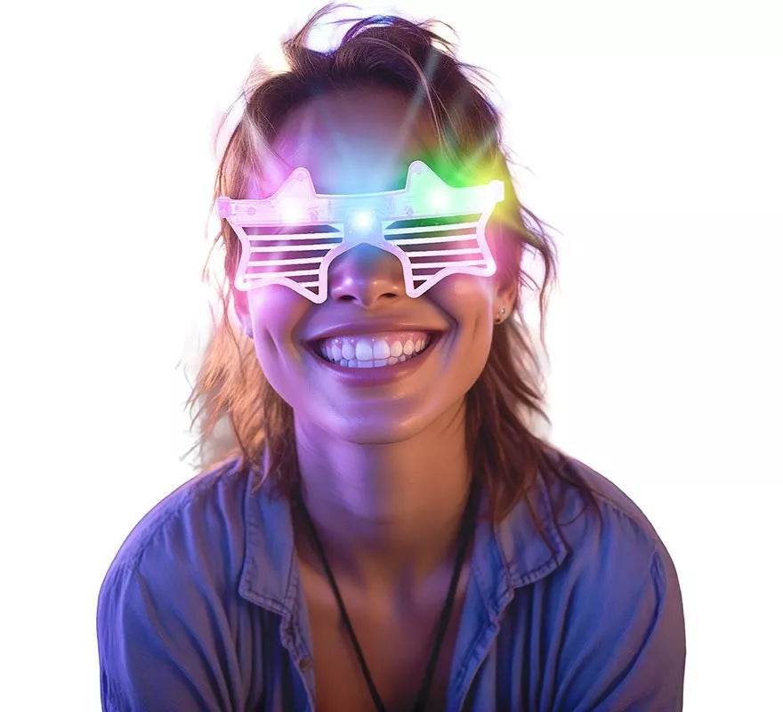 Gafas Estrellas a rayas con Led