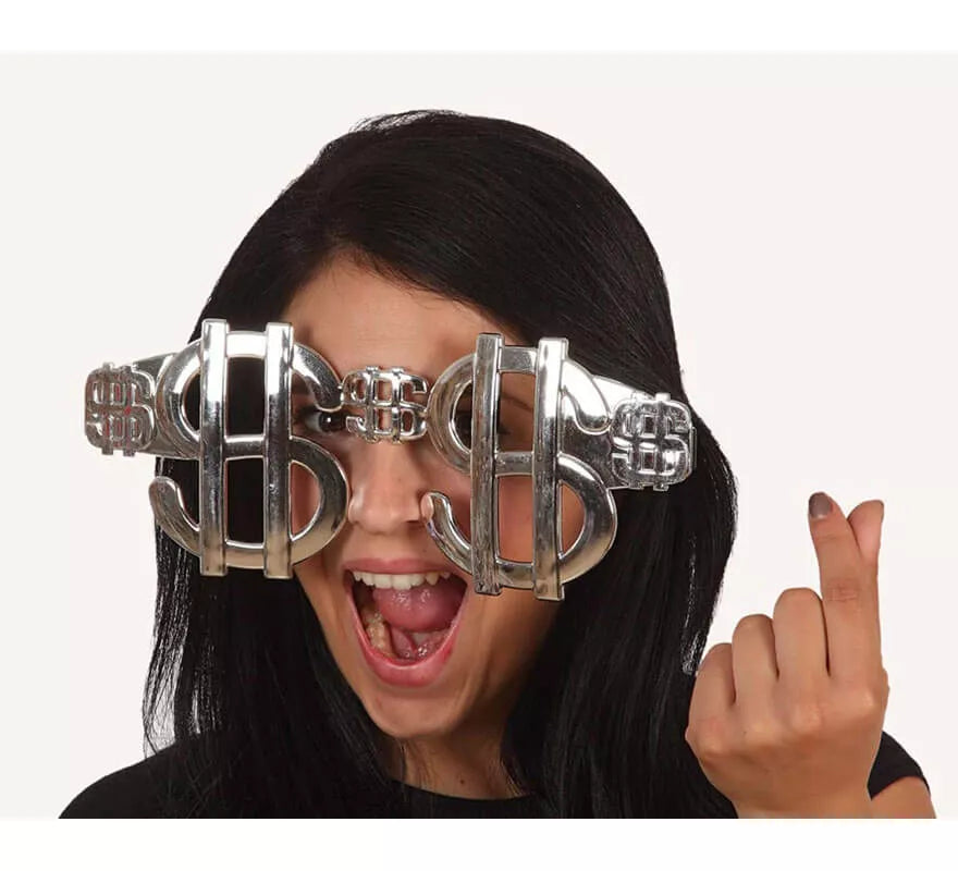 Gafas gigantes con el símbolor del Dolar