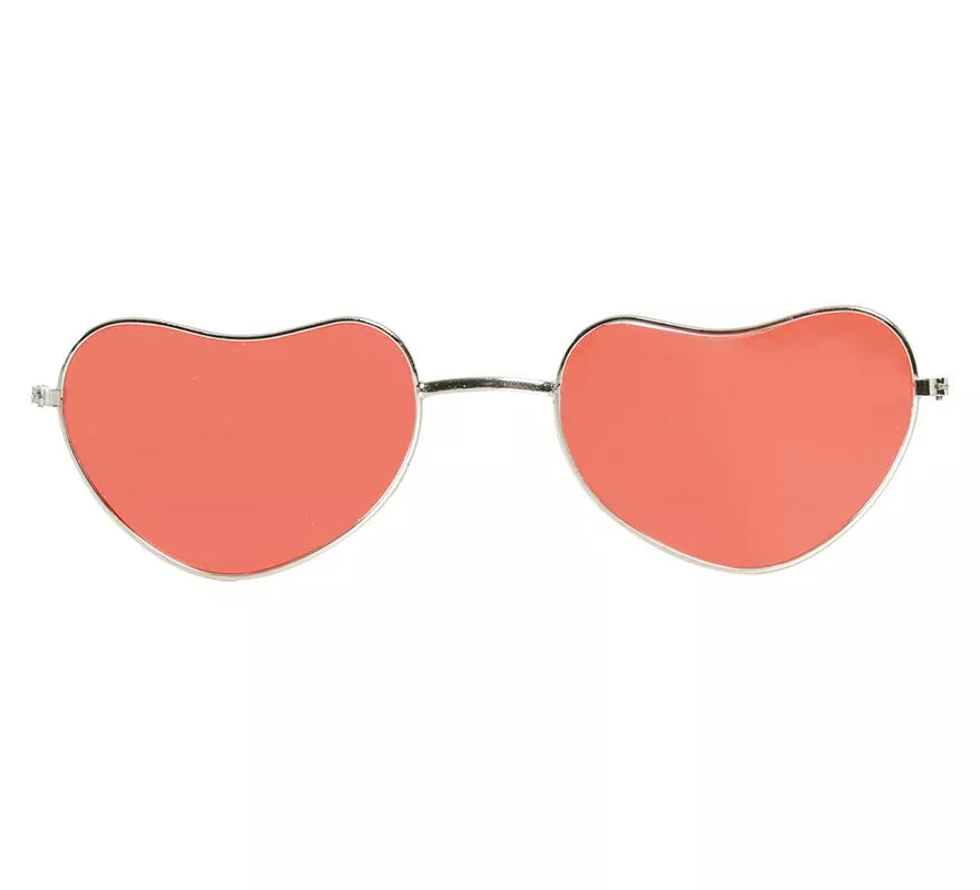 Gafas Hippie de Corazones Rojos