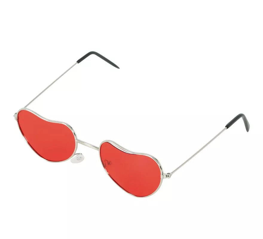 Gafas Hippie de Corazones Rojos