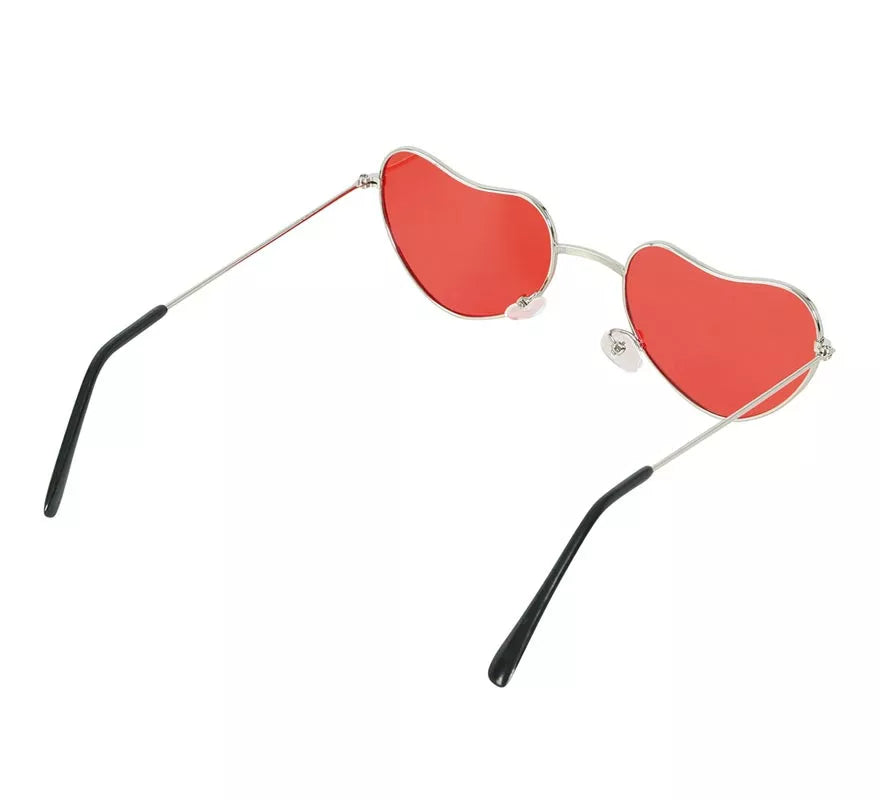 Gafas Hippie de Corazones Rojos