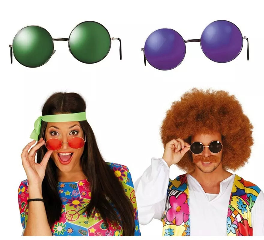 Gafas Hippie grandes. Disponible en 4 colores surtidos