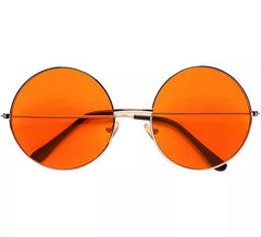 Óculos hippie dos anos 70 em várias cores