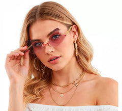 Pink Butterfly Glasses with Gradient Effect