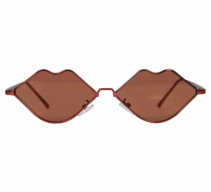 Translation missing: en.Gafas Metálicas Labios rojos adulto