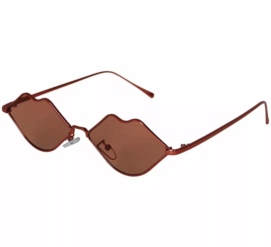 Translation missing: en.Gafas Metálicas Labios rojos adulto