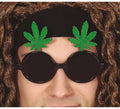 Gafas Negras con Hojas de Marihuana