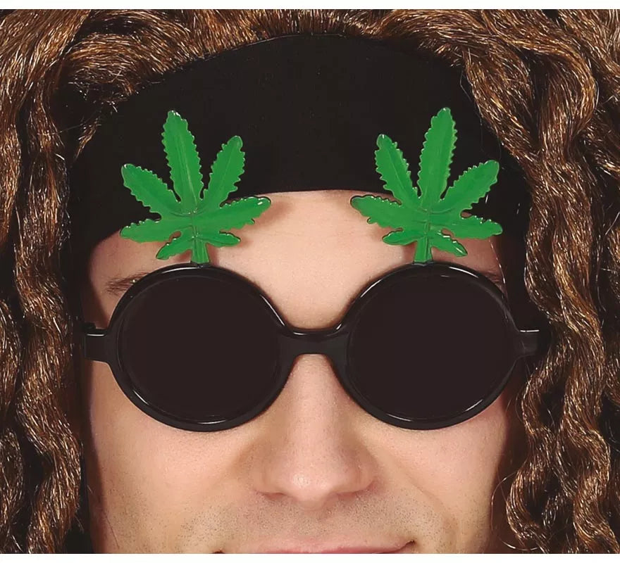 Translation missing: en.Gafas Negras con Hojas de Marihuana