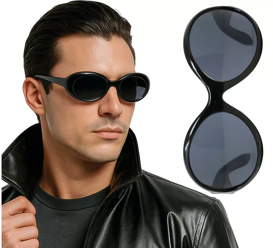 Gafas negras grandes adulto
