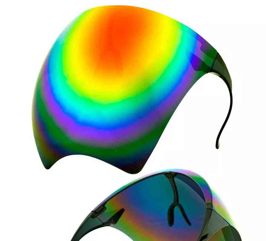 Gafas o Pantalla Facial Lente de Espejo Arcoíris