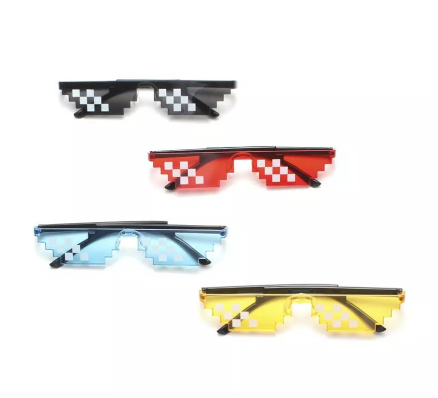Translation missing: en.Gafas oscuras Pixeles punteadas en colores surtidos adulto