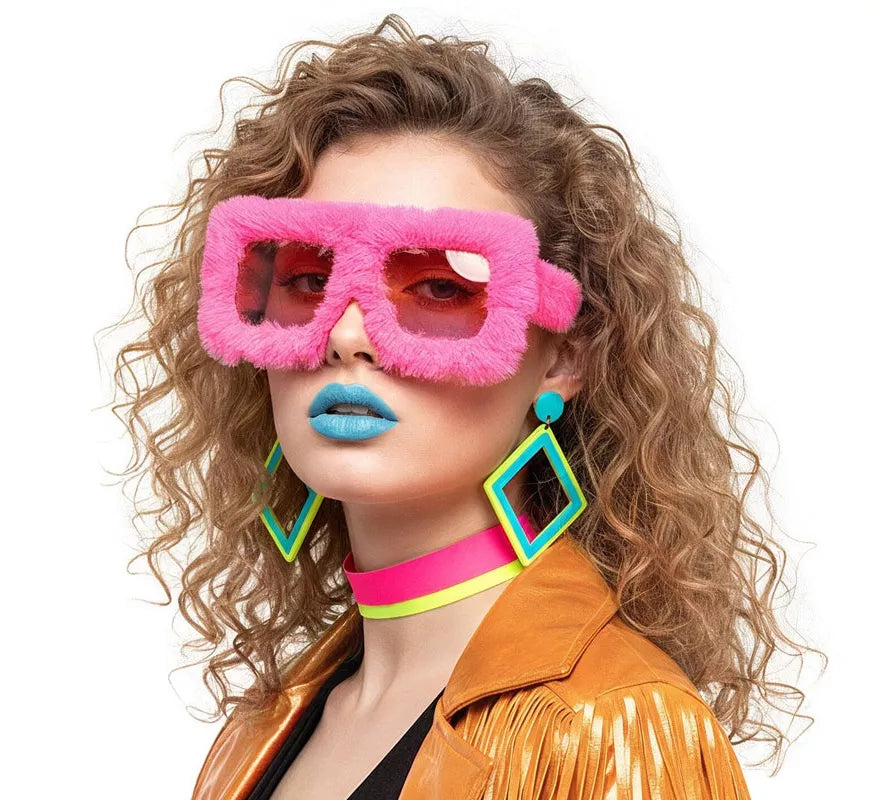Translation missing: en.Gafas Peluche Retro Años 80 en colores surtidos