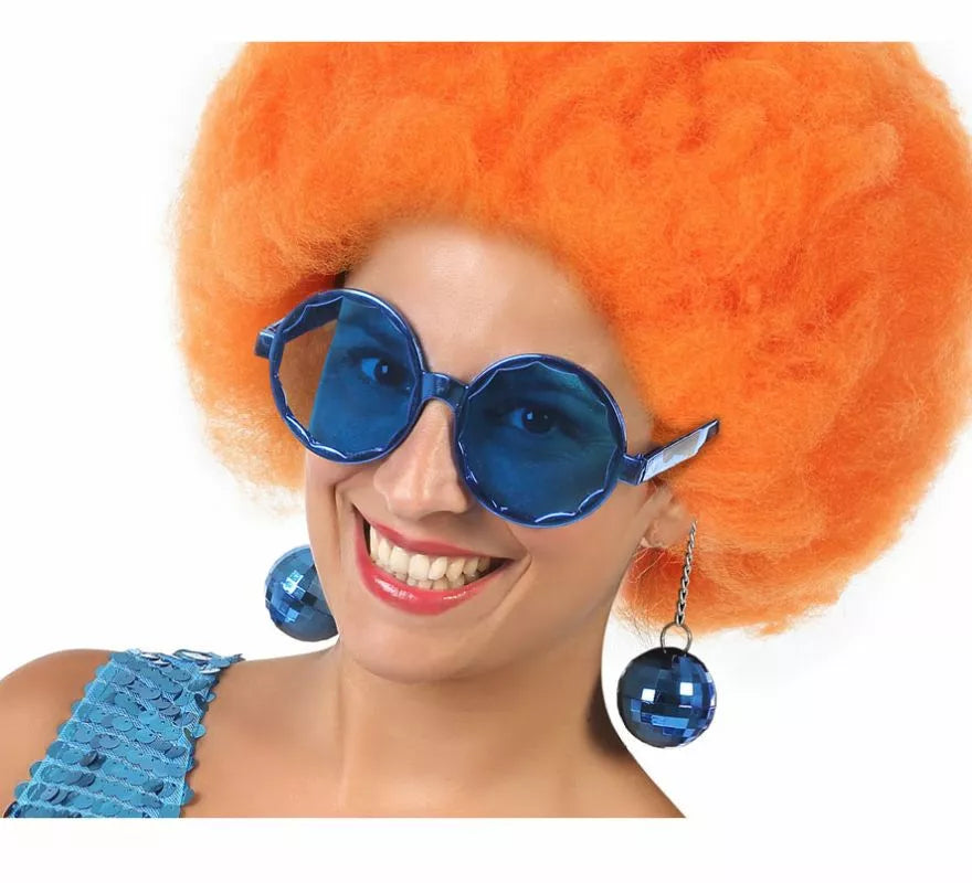 Gafas Redondas con Bola Disco en 6 colores