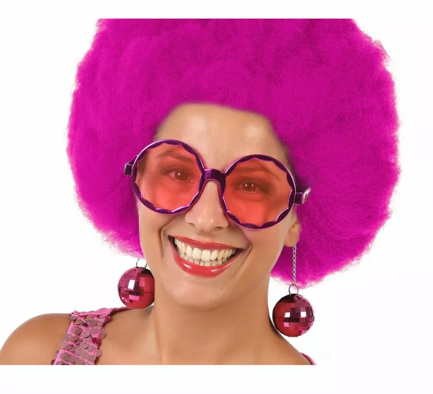 Gafas Redondas con Bola Disco en 6 colores