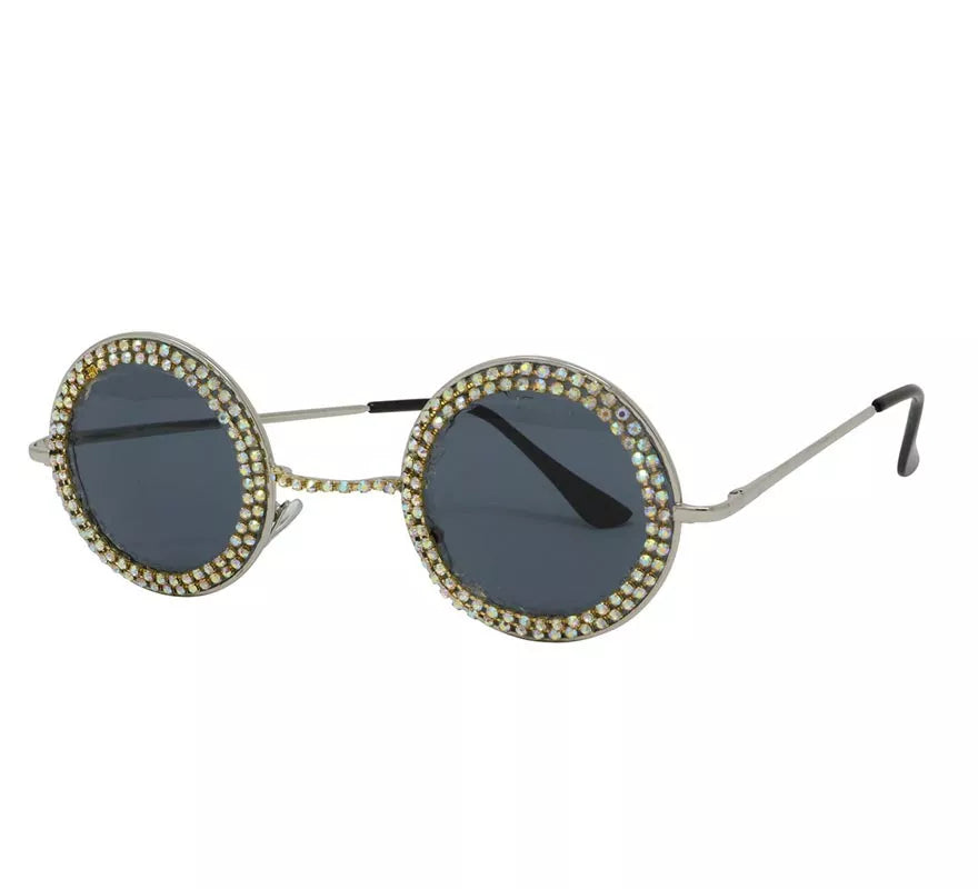 Gafas Redondas con Brillantes