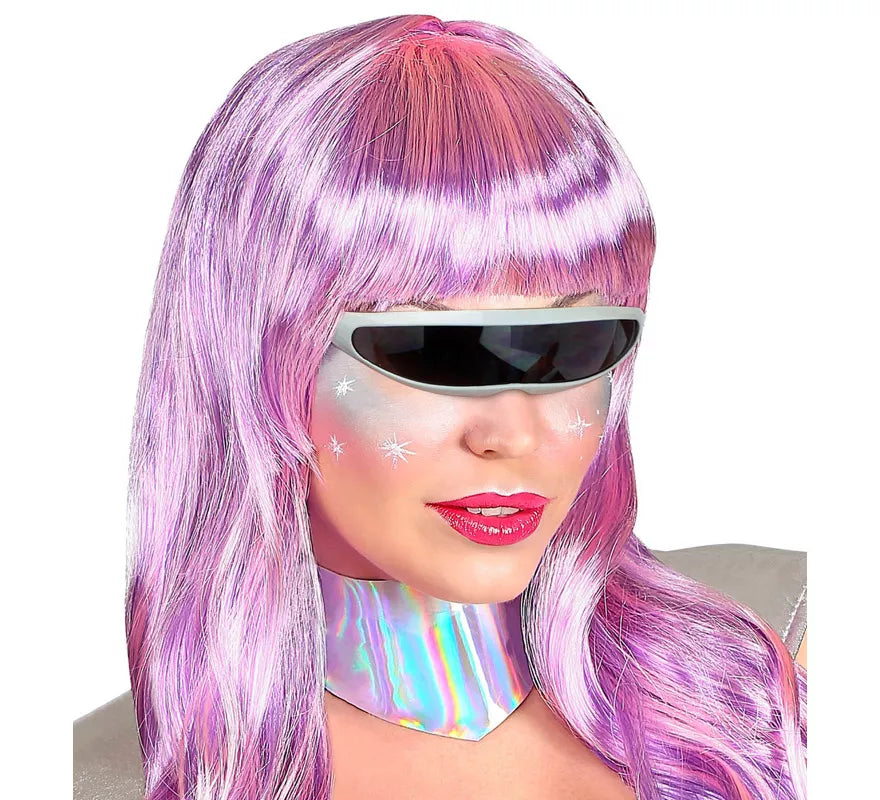 Gafas Robot Plateadas Futuristas