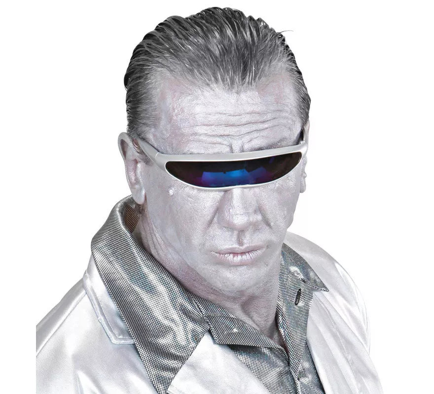 Gafas Robot Plateadas Futuristas