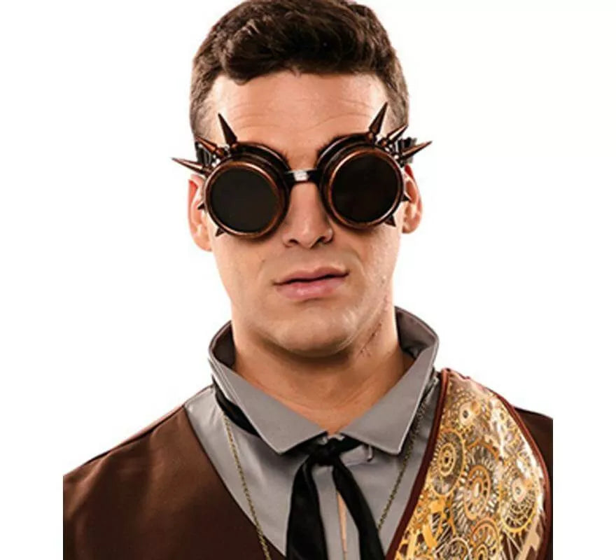 Gafas Steampunk Bronce con Púas