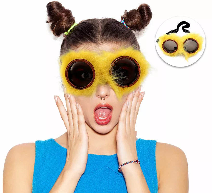 Gafas Steampunk con Pelo amarillo