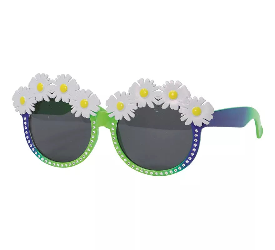 Gafas Verdes con Margaritas
