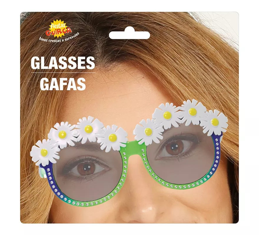 Gafas Verdes con Margaritas