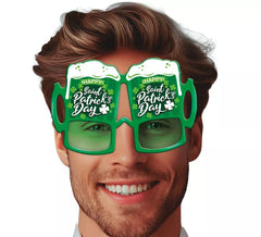 San Patricio Beer green glasses