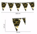 Gallardete 20 Años Cumpleaños y Aniversarios de Papel de 300 cm 19X27 cm