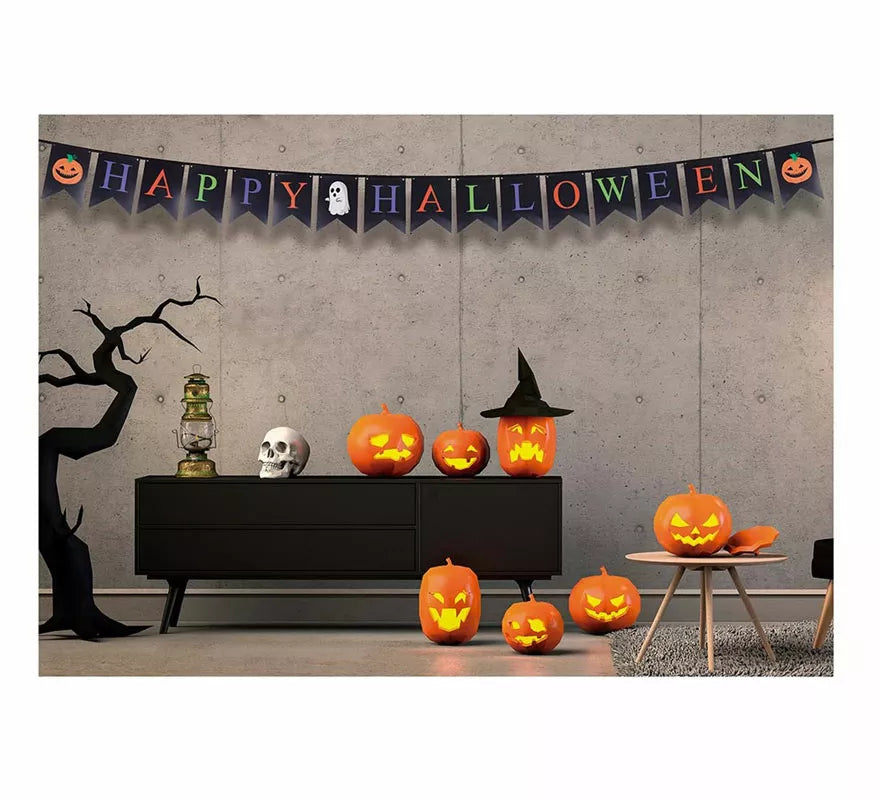 Gallardete Calabazas de 300 cm 15X20 cm (Alta calidad)
