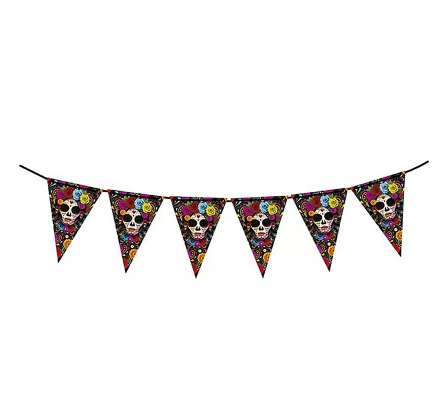 Gallardete Catrina colorida de 300 cm