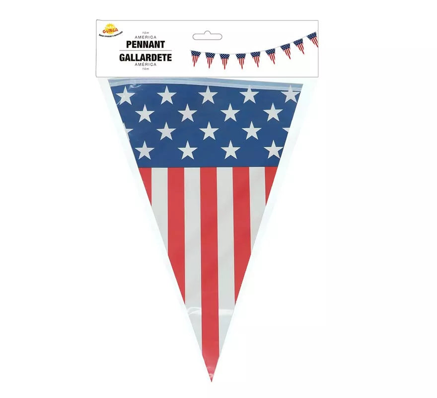 Gallardete de la Bandera de USA de 10 mts