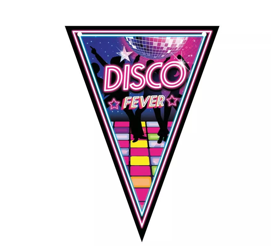 Gallardete Disco Fever Papel de 300 cm 20x30 cm