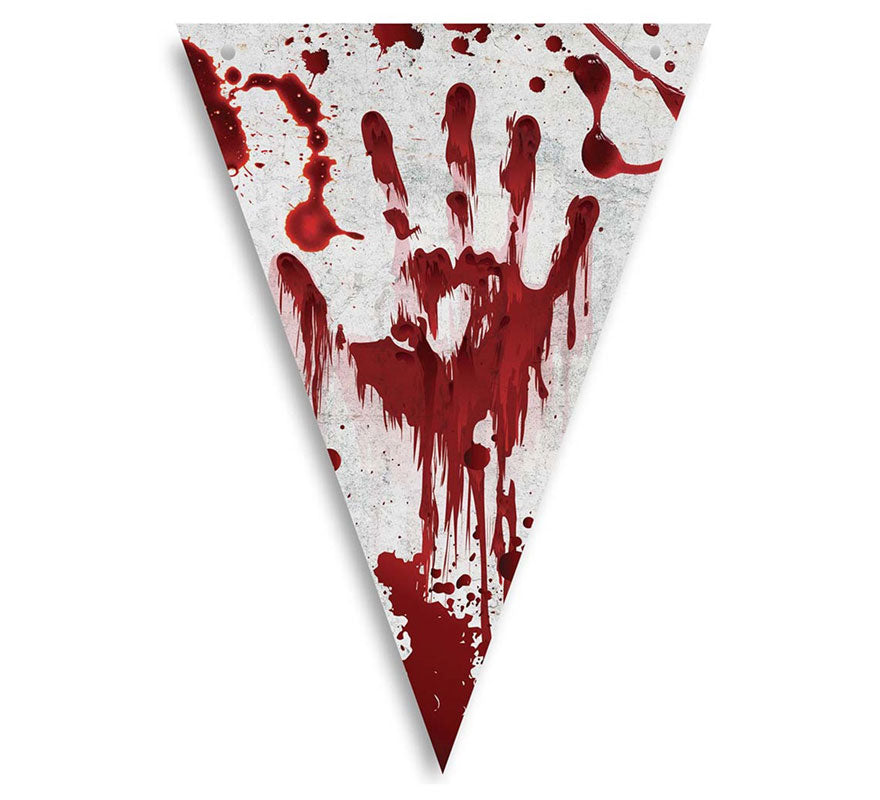 Gallardete Ensangrentado de Papel de 300 cm 19X27 cm