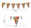 Gallardete Estampado de Hawai Papel de 300 cm 19X27 cm