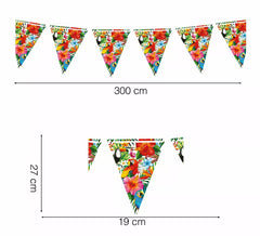 Hawaii Printed Pennant 300 cm Paper 19X27 cm