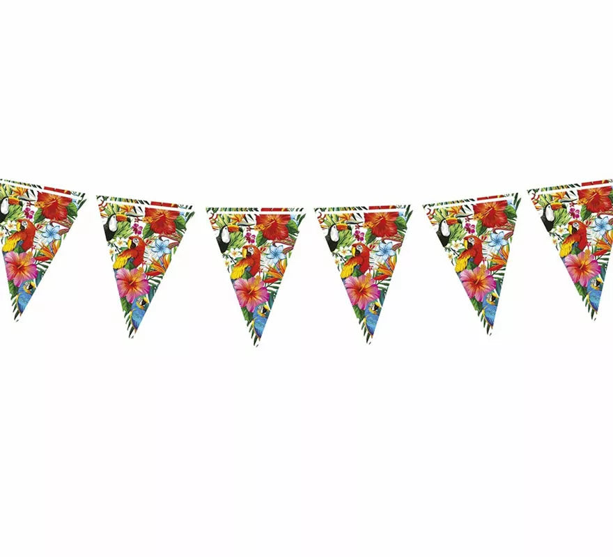 Gallardete Estampado de Hawai Papel de 300 cm 19X27 cm
