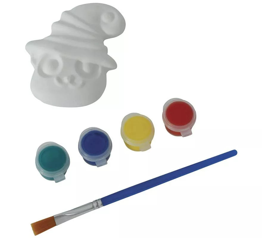 Gato Blanco para Pintar con Pinturas Incluidas