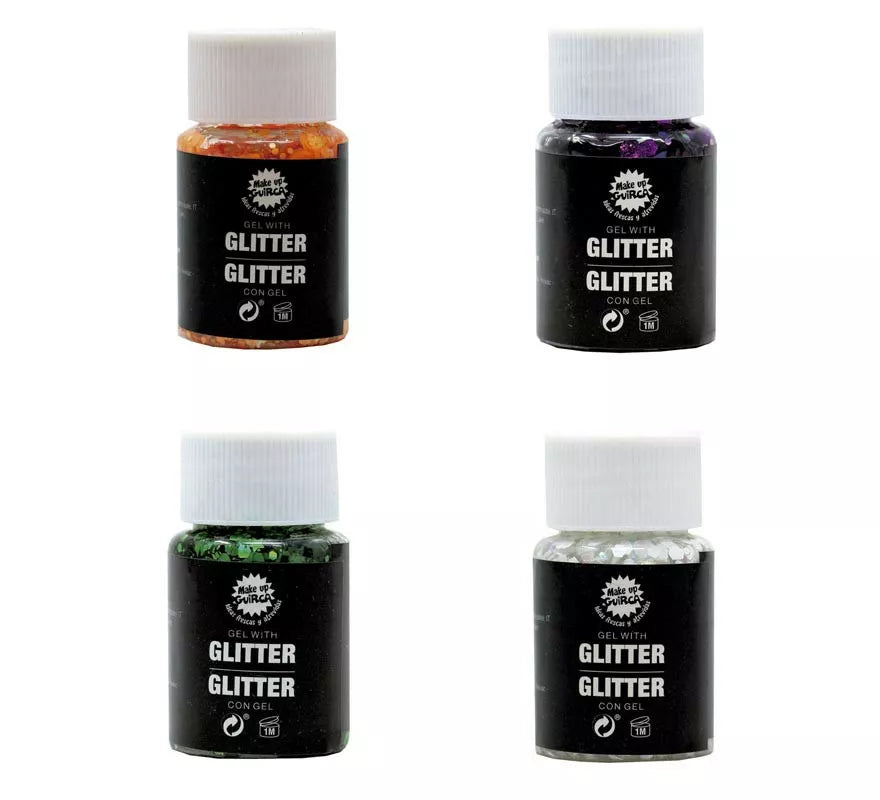 Gel con Glitter en varios colores de 20 gr