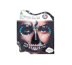 Blue Skull Adhesive Facial Gems