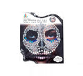 Gemas Faciales Adhesivas Calavera azul y plateada