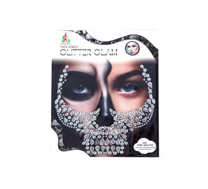 Gemas Faciales Adhesivas Calavera gris