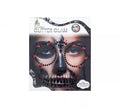 Gemas Faciales Adhesivas Calavera rojo y negro