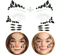 Children's Cat Adhesive Face Gems