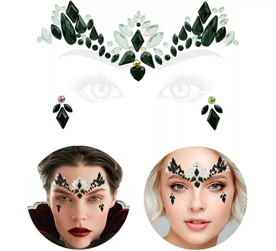 Gemas Faciales Adhesivas de Reina Oscura