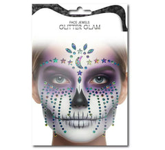 Fashion Face Gems Skull Stars