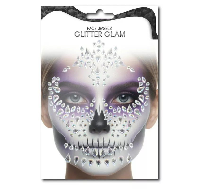 Translation missing: en.Gemas Faciales Fashion Calavera plateada